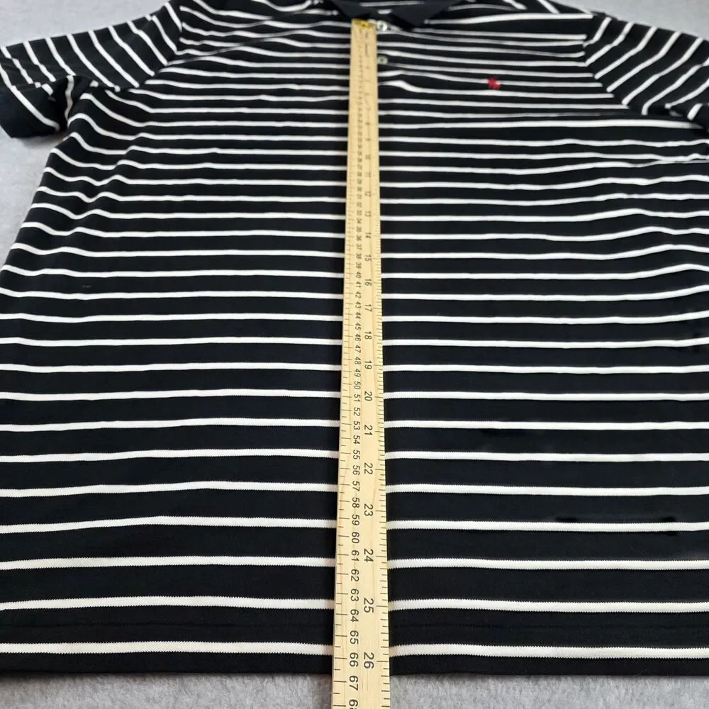 Polo Ralph Lauren Polo Shirt Men’s XL Classic Fit Black White Stripe Red Pony